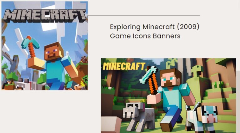 minecraft (2009) game icons banners